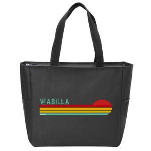 Wasilla Alaska Retro Sunset Zip Tote Bag