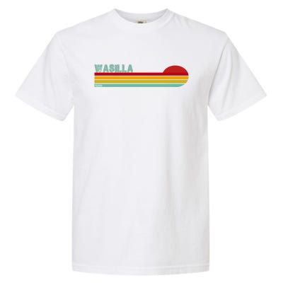 Wasilla Alaska Retro Sunset Garment-Dyed Heavyweight T-Shirt