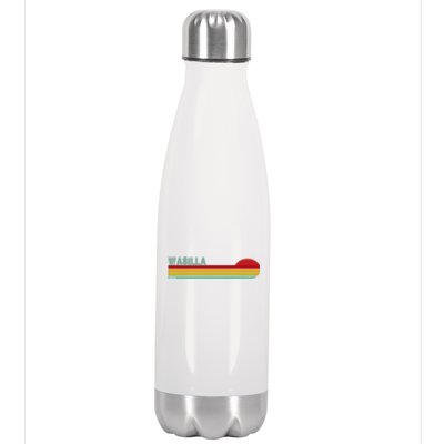 Wasilla Alaska Retro Sunset Stainless Steel Insulated Water Bottle