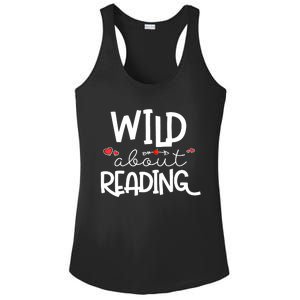 Wild About Reading With Heart Reading Books And Bookworm Ladies PosiCharge Competitor Racerback Tank