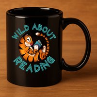 Wild About Reading Tiger 11oz C Handle Ceramic Mug