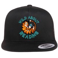 Wild About Reading Tiger Flat Bill Trucker Hat