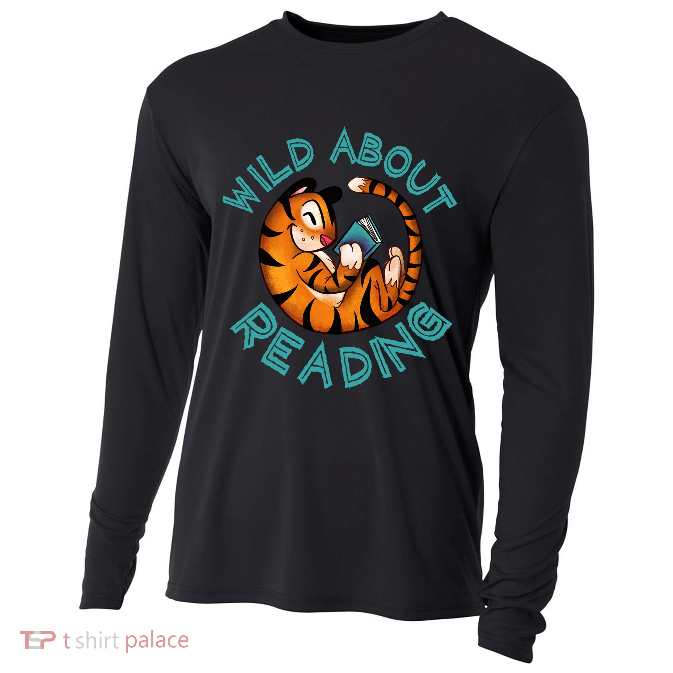Wild About Reading Tiger Cooling Performance Long Sleeve Crew