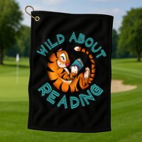 Wild About Reading Tiger Golf Towel