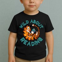 Wild About Reading Tiger Toddler T-Shirt