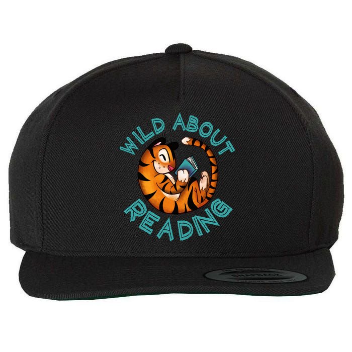 Wild About Reading Tiger Wool Snapback Cap