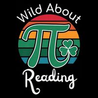 Wild About Reading Books Pi Day Lovers Bookworm Library Day  Drawstring Bag