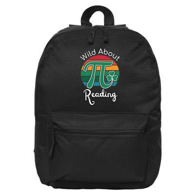 Wild About Reading Books Pi Day Lovers Bookworm Library Day  16 in Basic Backpack