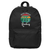 Wild About Reading Books Pi Day Lovers Bookworm Library Day  16 in Basic Backpack