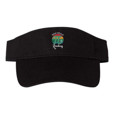 Wild About Reading Books Pi Day Lovers Bookworm Library Day  Valucap Bio-Washed Visor