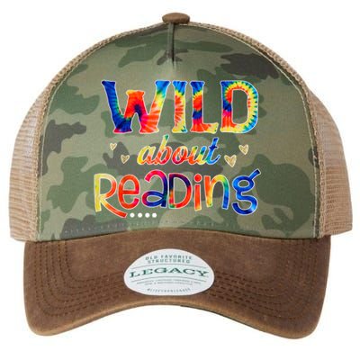 Wild About Reading Tie Dye Reading Books Funny Legacy Tie Dye Trucker Hat