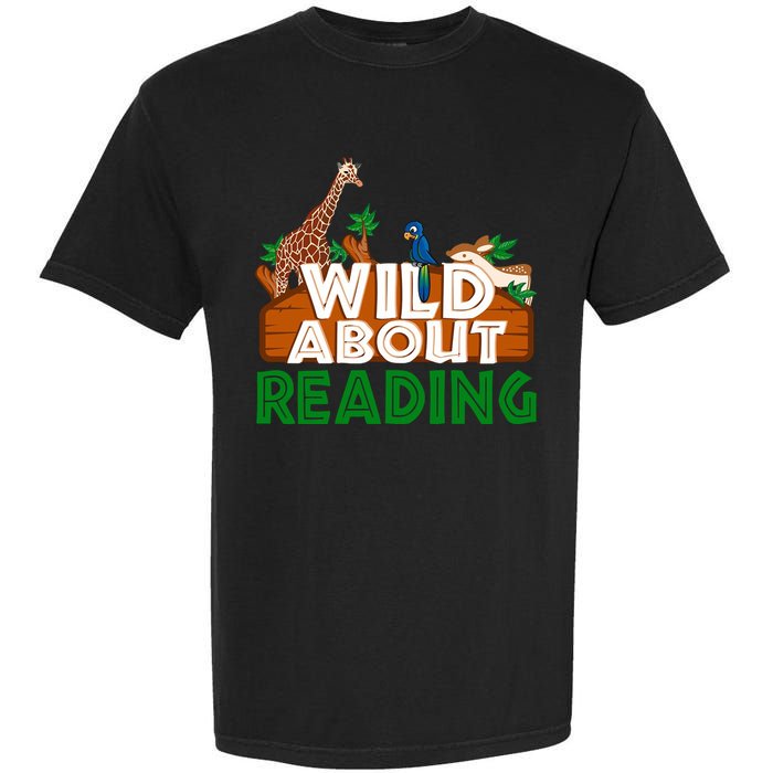Wild About Reading Animals Garment-Dyed Heavyweight T-Shirt