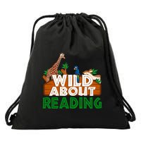 Wild About Reading Animals Drawstring Bag