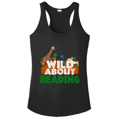 Wild About Reading Animals Ladies PosiCharge Competitor Racerback Tank