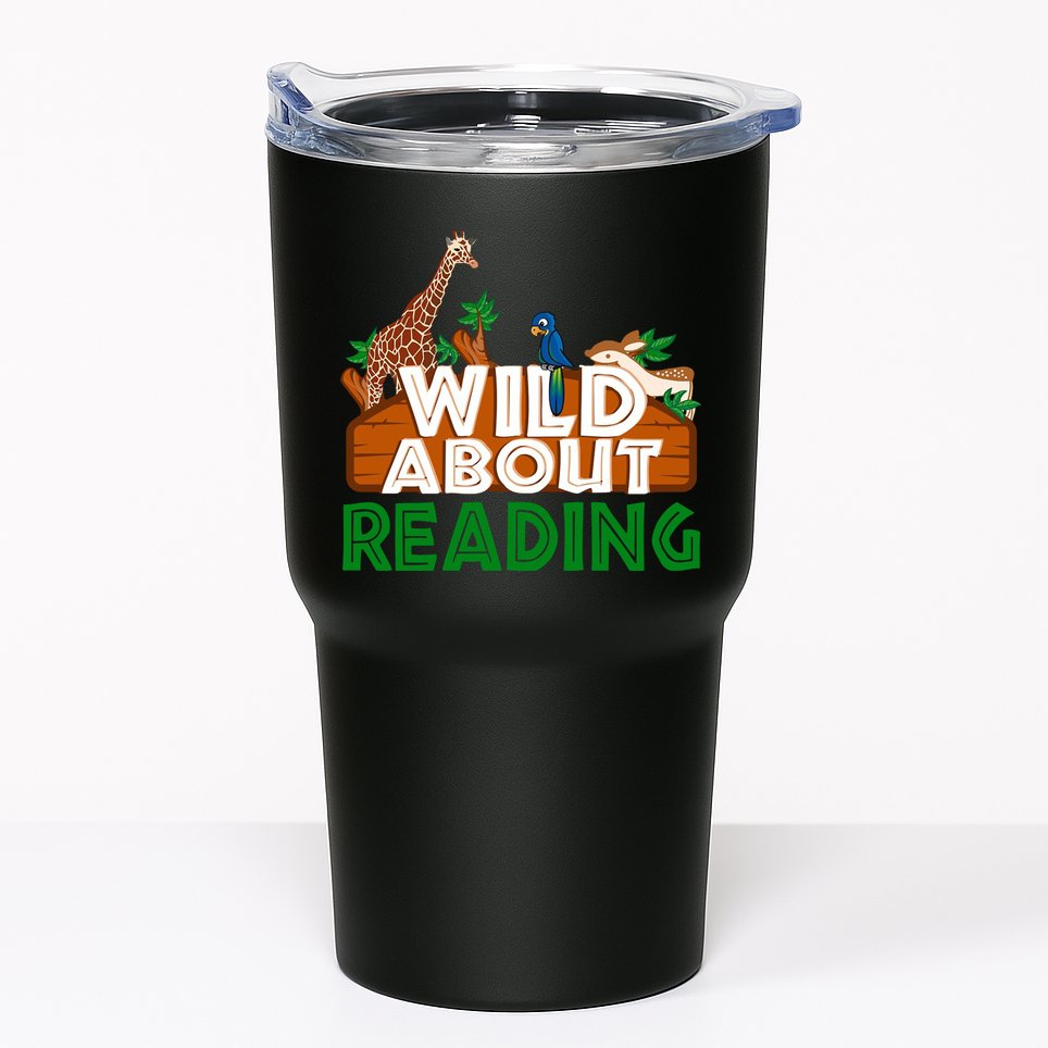 Wild About Reading Animals Tumbler