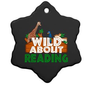 Wild About Reading Animals Ceramic Star Ornament