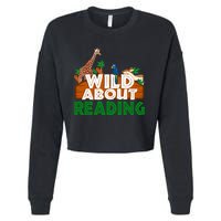 Wild About Reading Animals Cropped Pullover Crew