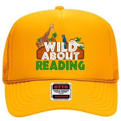 Wild About Reading Animals High Crown Mesh Back Trucker Hat