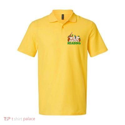 Wild About Reading Animals Softstyle Adult Sport Polo