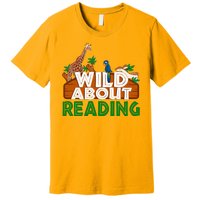 Wild About Reading Animals Premium T-Shirt