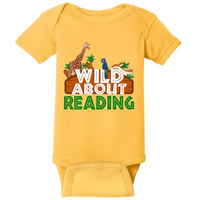 Wild About Reading Animals Baby Bodysuit
