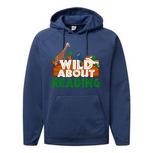 Wild About Reading Animals Performance Fleece Hoodie