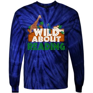 Wild About Reading Animals Tie-Dye Long Sleeve Shirt