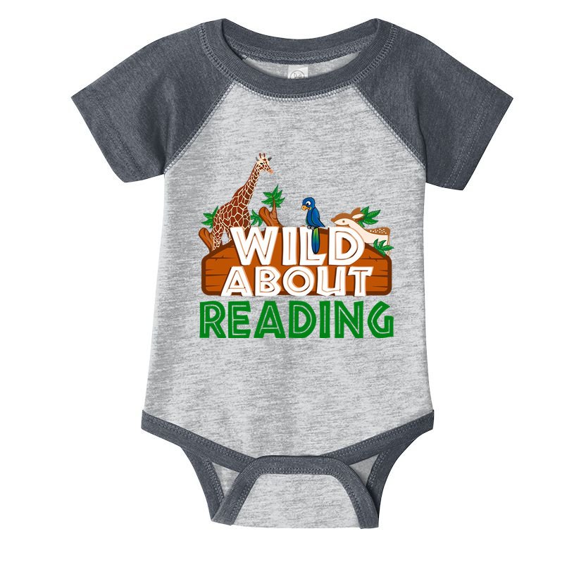 Wild About Reading Animals Infant Baby Jersey Bodysuit