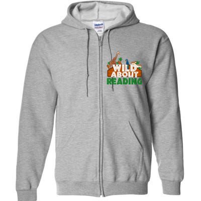 Wild About Reading Animals Full Zip Hoodie