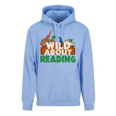 Wild About Reading Animals Unisex Surf Hoodie