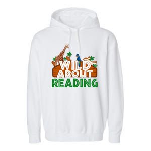 Wild About Reading Animals Garment-Dyed Fleece Hoodie