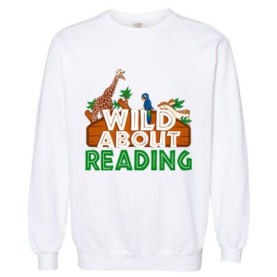 Wild About Reading Animals Garment-Dyed Sweatshirt
