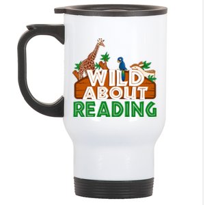 Wild About Reading Animals Stainless Steel Travel Mug