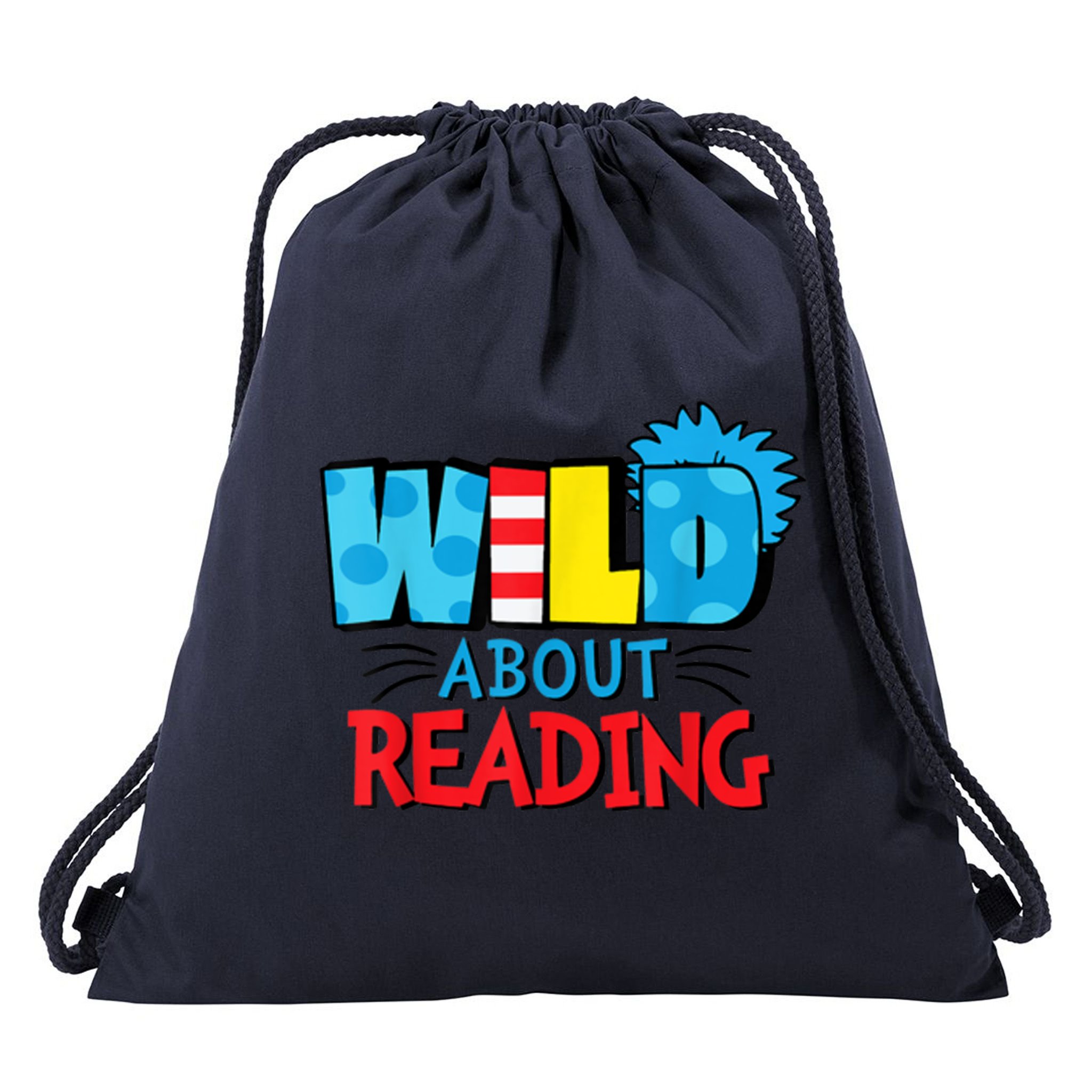 Wild About Reading Dr Teacher Drawstring Bag