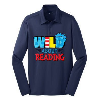 Wild About Reading Dr Teacher Silk Touch Performance Long Sleeve Polo