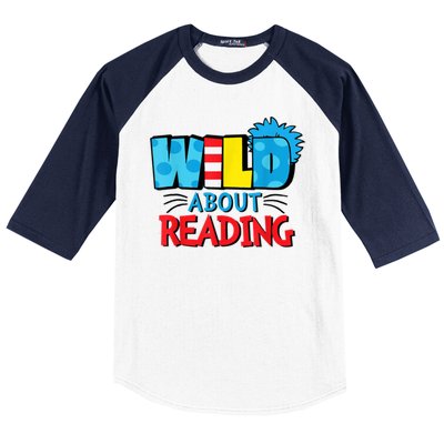 Wild About Reading Dr Teacher Baseball Sleeve Shirt