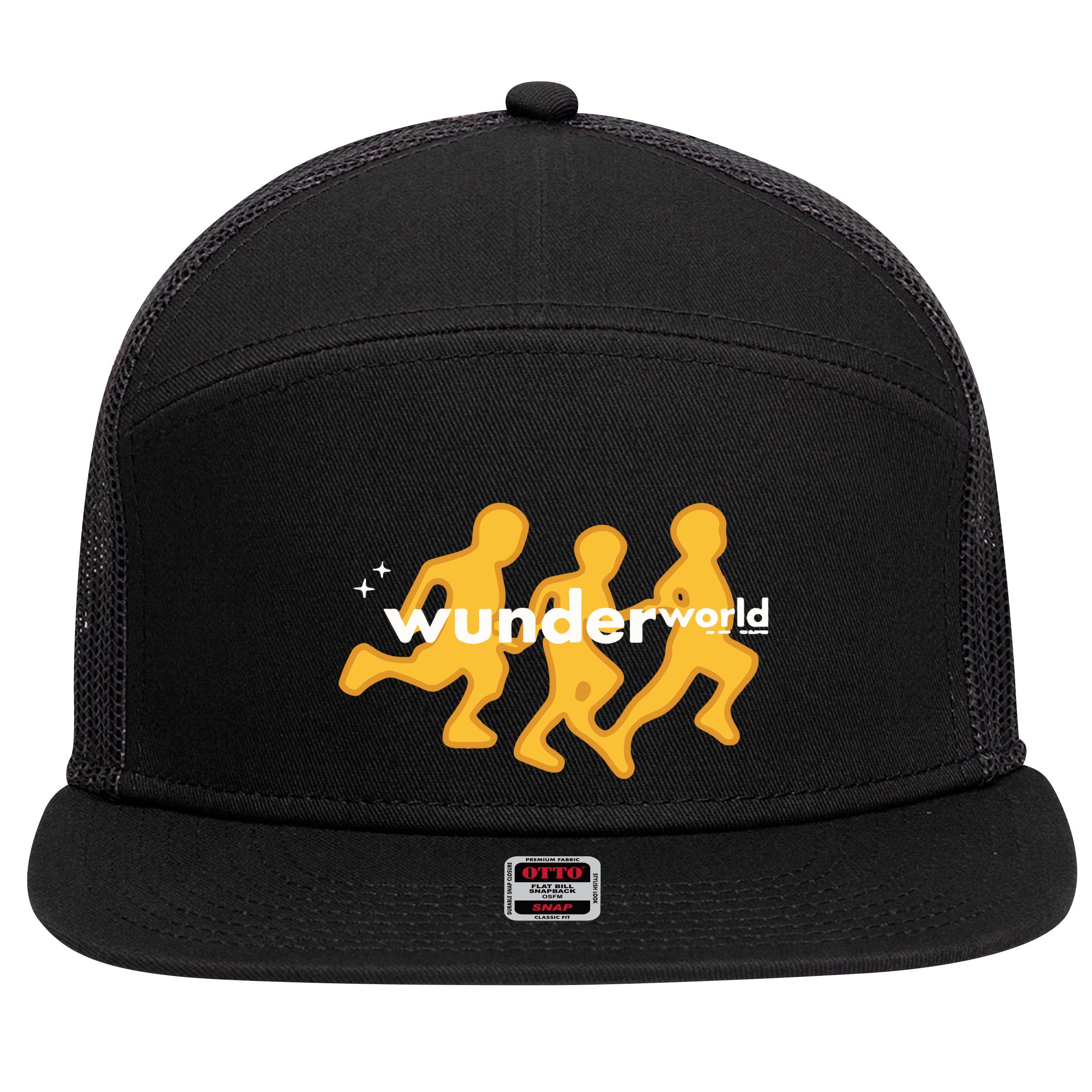 Wunderworld All Rights Reserved 7 Panel Mesh Trucker Snapback Hat