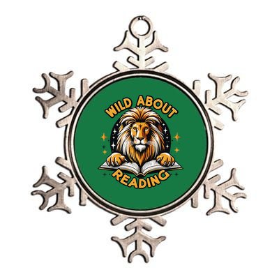 Wild About Reading Lion For Teachers & Students Metallic Star Ornament