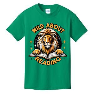 Wild About Reading Lion For Teachers & Students Kids T-Shirt