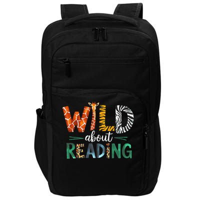 Wild About Reading Books Reader Lover Librarian Zoo Animals Impact Tech Backpack