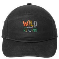 Wild About Reading Books Reader Lover Librarian Zoo Animals 7-Panel Snapback Hat