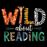 Wild About Reading Books Reader Lover Librarian Zoo Animals 7-Panel Snapback Hat