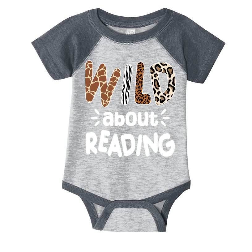 Wild About Reading Animal Print Infant Baby Jersey Bodysuit