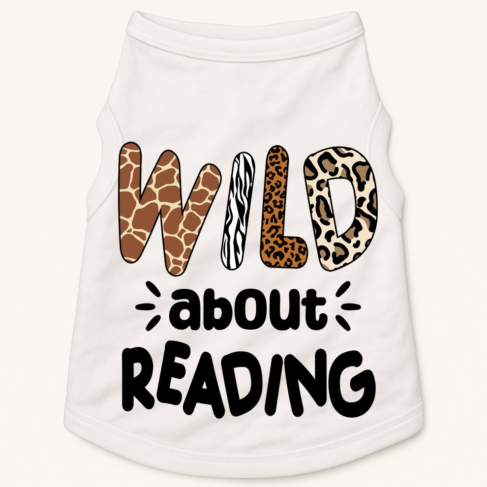Wild About Reading Animal Print Doggie Tank