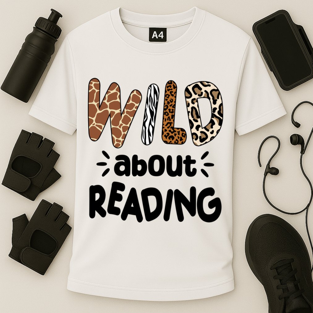 Wild About Reading Animal Print Performance Shirt
