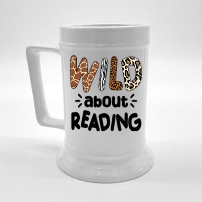 Wild About Reading Animal Print Beer Stein