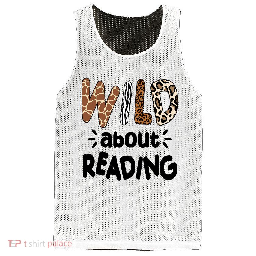 Wild About Reading Animal Print Mesh Reversible Basketball Jersey Tank