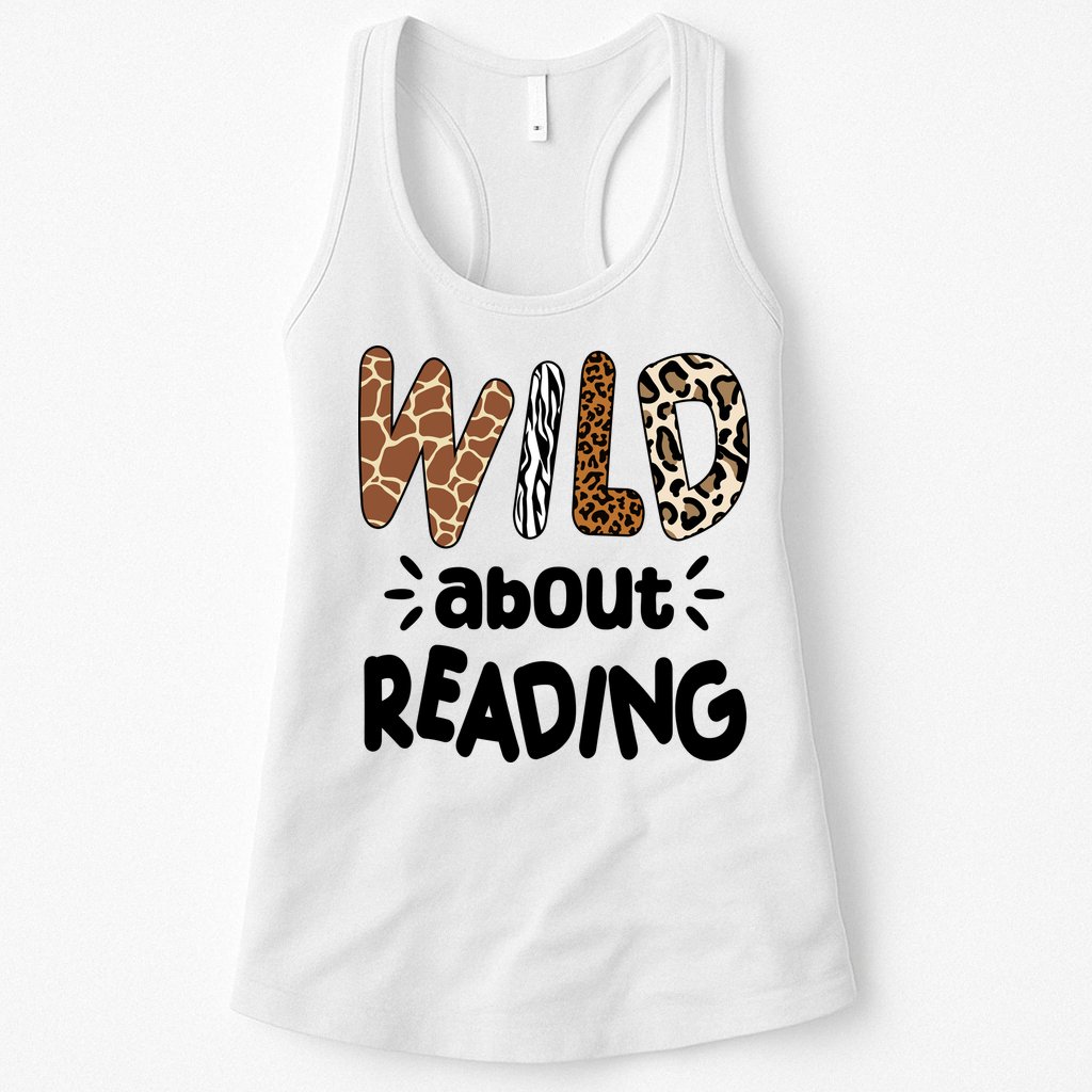 Wild About Reading Animal Print Womens Tank Top