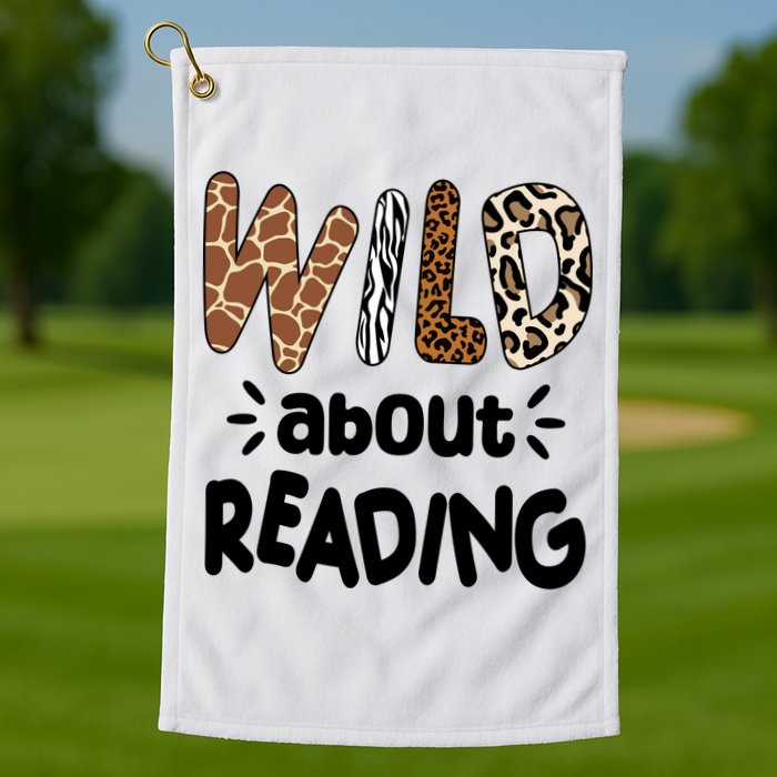 Wild About Reading Animal Print Golf Towel