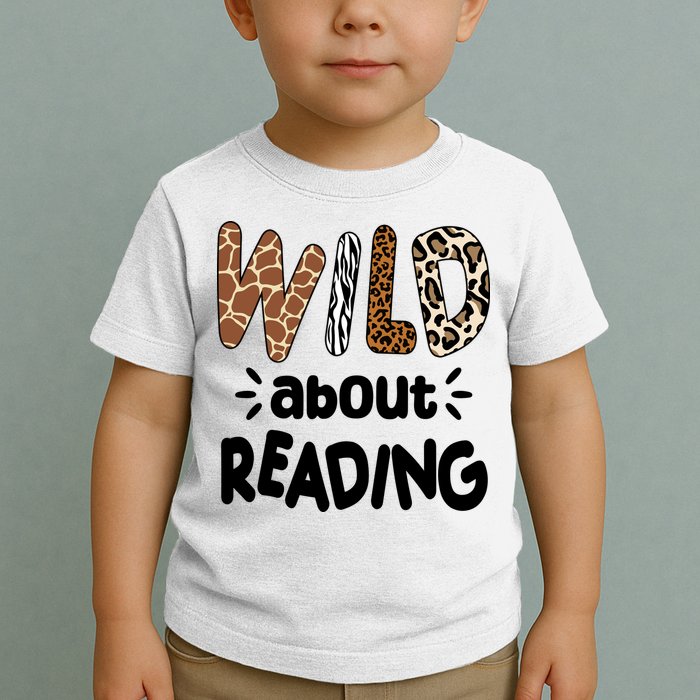 Wild About Reading Animal Print Toddler T-Shirt